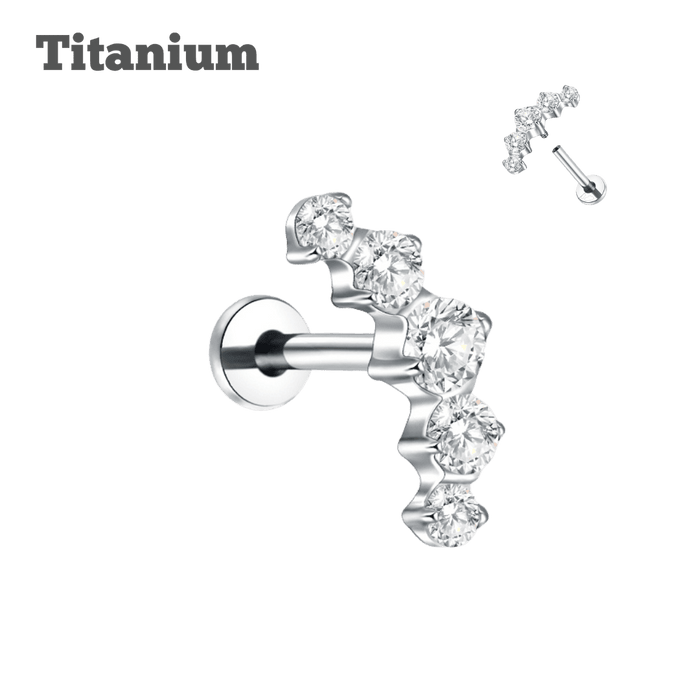 steel color earring afrah titanium threaded labret