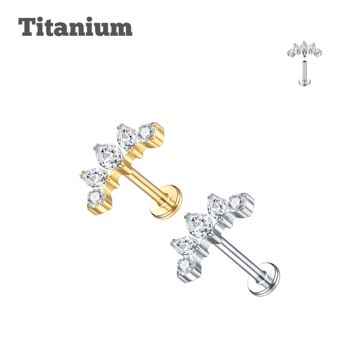 ear piercing jewelry amira titanium threaded labret