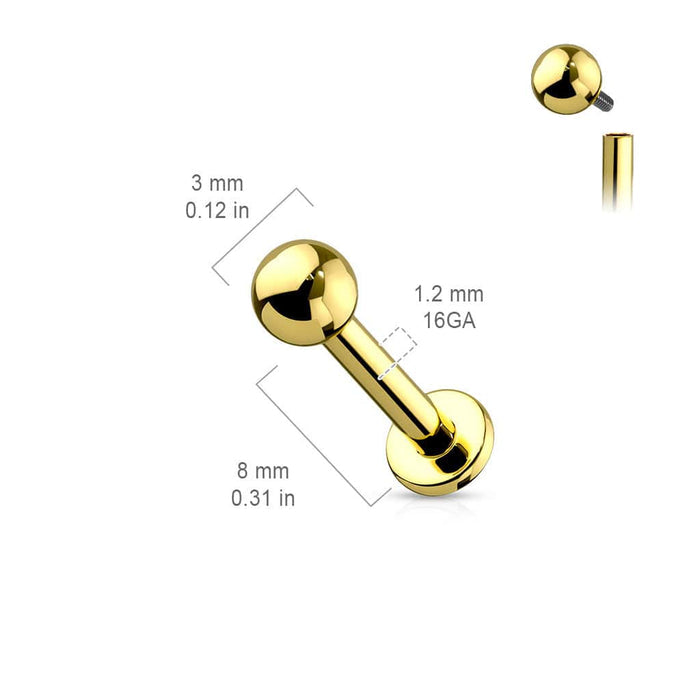 Ball Ends Threaded Titanium Labret