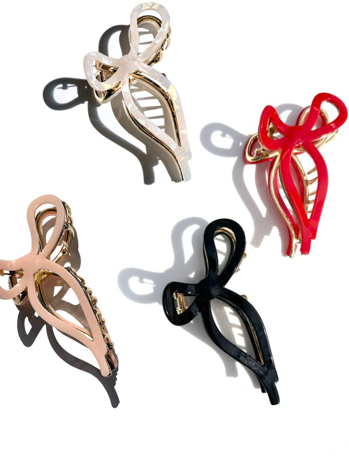 Ballet Bow Acetate Claw Clip