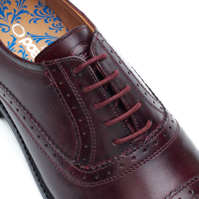 Base London Ascot Oxford Leather Men's Bordo Oxford Shoes
