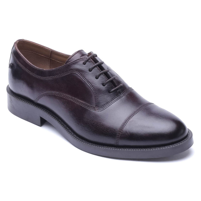 Base London Roma Leather Men's Washed Brown Oxford Shoes