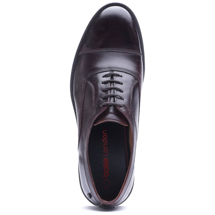Base London Roma Leather Men's Washed Brown Oxford Shoes