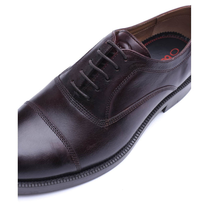 Base London Roma Leather Men's Washed Brown Oxford Shoes