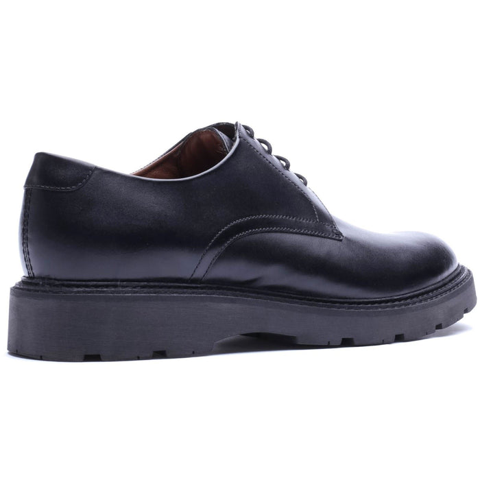 Base London Vector Leather Men's Black Lace-Up Shoes
