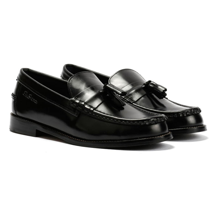 Ben Sherman Sid Brush Off Leather Men's Black Tassel Loafers