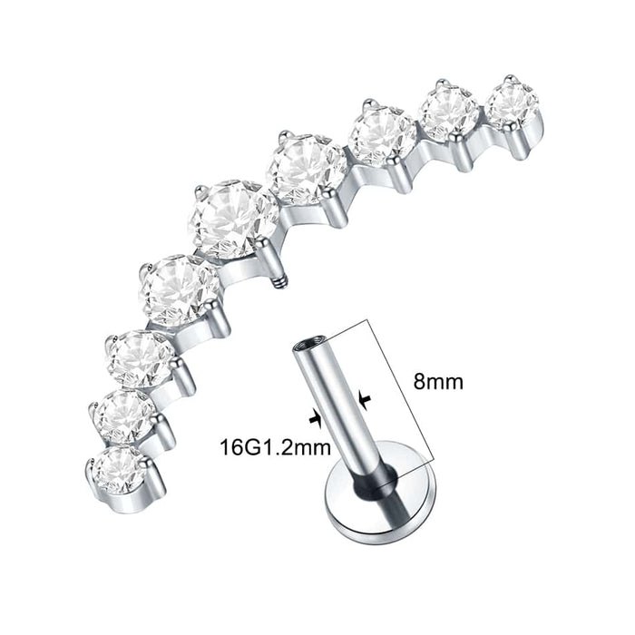 big constellation titanium threaded labret size