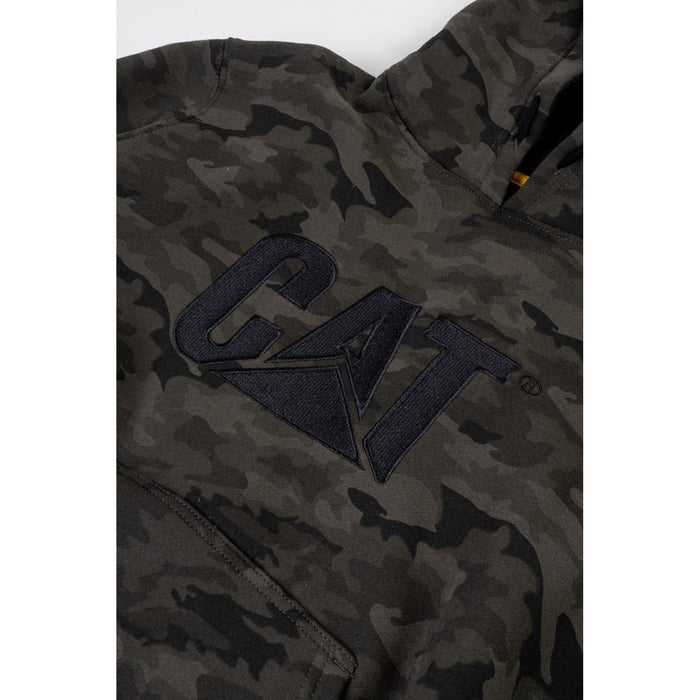 Caterpillar Trademark Cotton Men's Green Hooded Sweatshirt