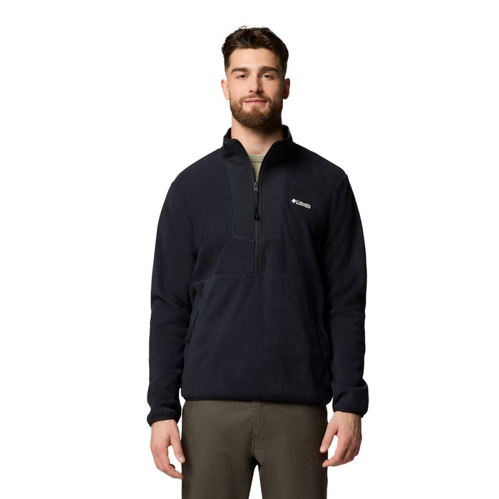 Columbia Sequoia Grove Half Zip Fleece Polyester Men's Black Zip Neck Pullovers