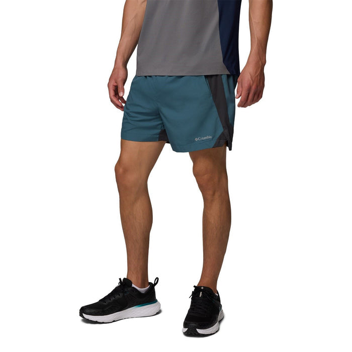 Columbia Three Pitch Polyester Men's Blue Activewear Shorts