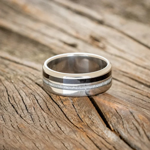 "Cosmo" - Diamond Dust & Coffee Wedding Band - Titanium (8mm) - Size 8-Staghead Designs