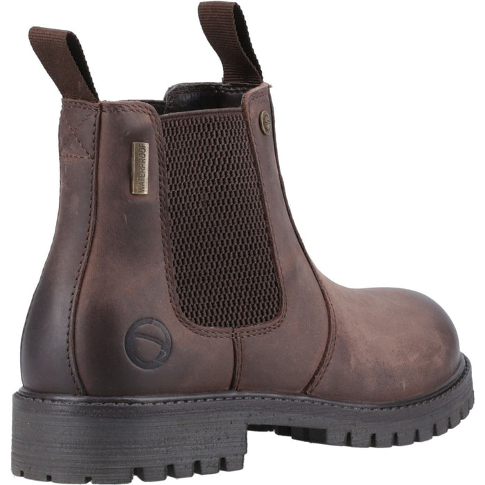 Cotswold Aston Leather Boy's Brown Flat Chelsea Boots