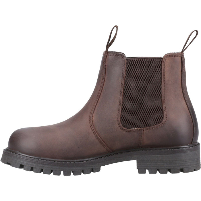 Cotswold Aston Leather Boy's Brown Flat Chelsea Boots