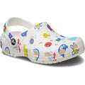 Crocs Classic Graphic Synthetic Kids White/Multi Clogs