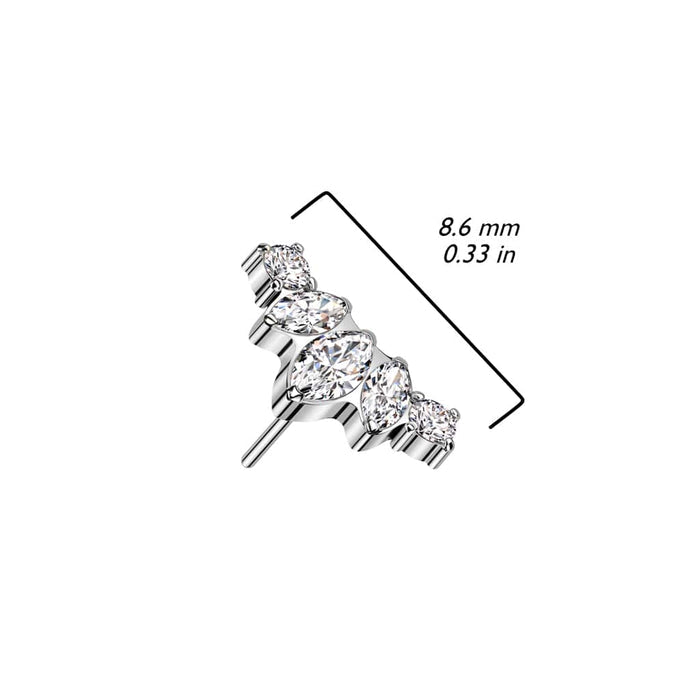 dauphyne titanium threadless top size