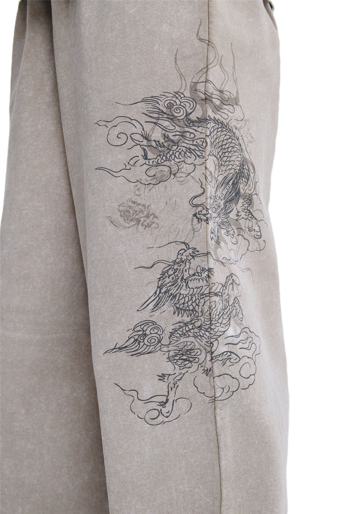 Ed Hardy Gothic Dragon Stone Wash Women's Grey Joggers