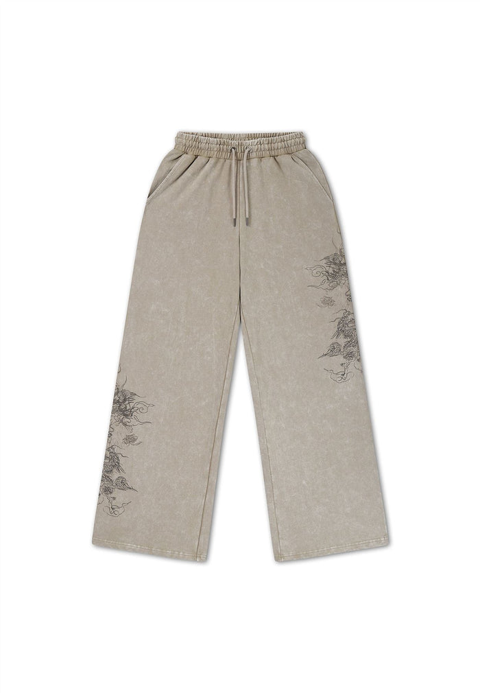Ed Hardy Gothic Dragon Stone Wash Women's Grey Joggers