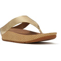 Fitflop Lulu Lux Graphic-Weave Toe-Post Leather Women's Platino Sandals