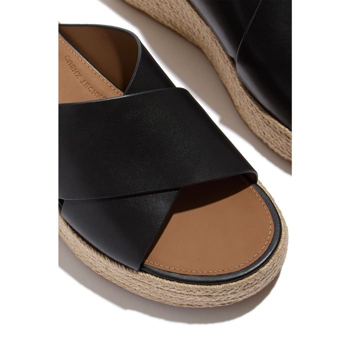 Fitflop Platfforms Leather Women's Black Sandals