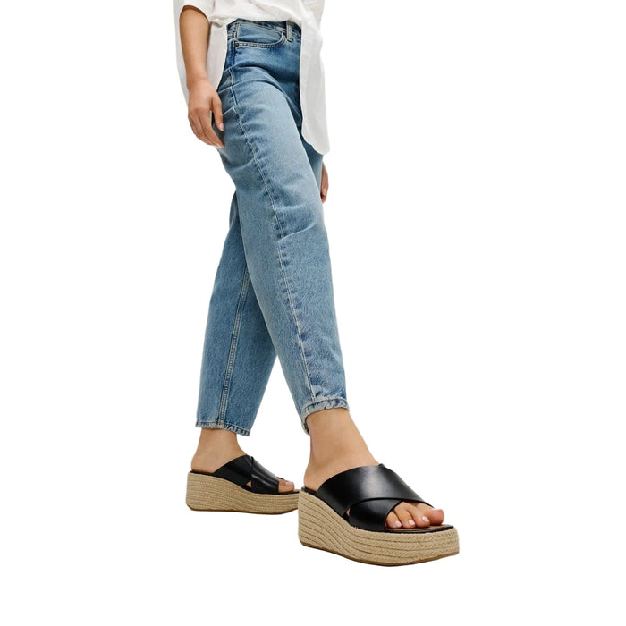Fitflop Platfforms Leather Women's Black Sandals