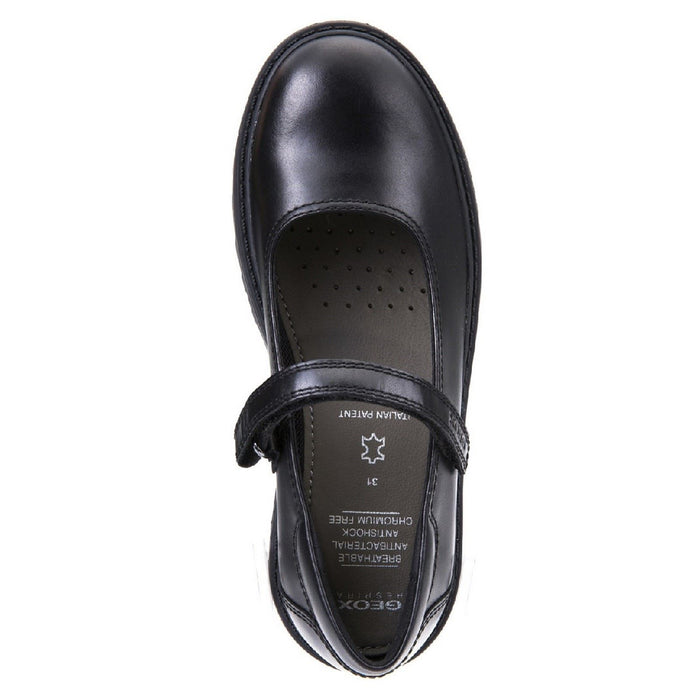 Geox J Casey G. P Leather Black Shoes