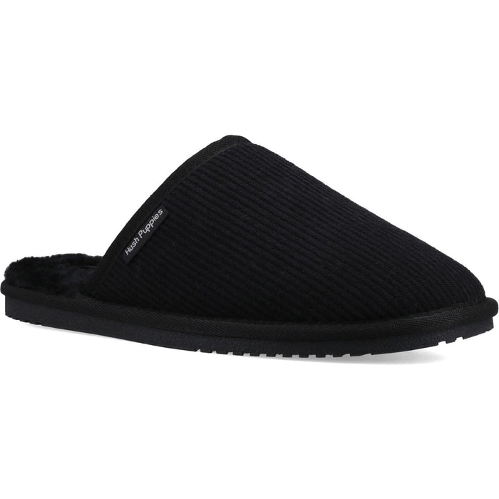 Hush Puppies Coady Cord Polyester Men's Black Slippers