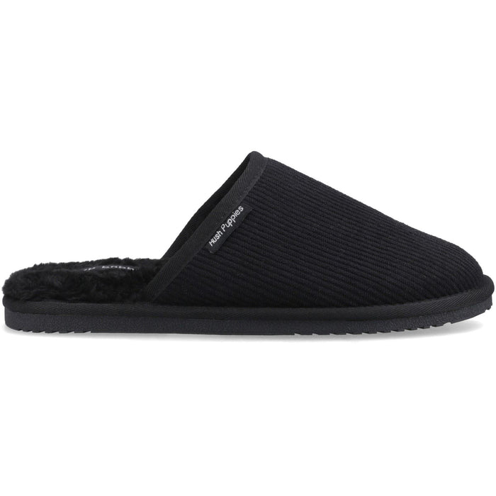 Hush Puppies Coady Cord Polyester Men's Black Slippers