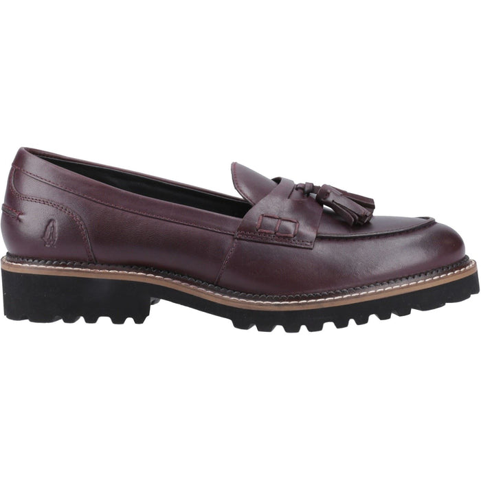 Hush Puppies Ginny Leather Women's Plum Wide Fit Loafers