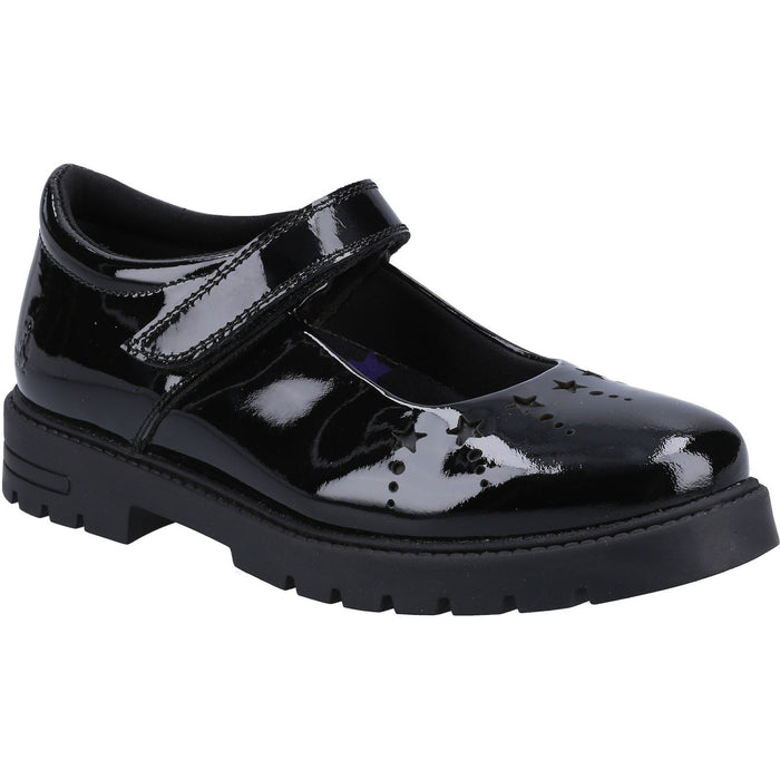 Hush Puppies Sabrina Patent Leather Junior Black Shoes