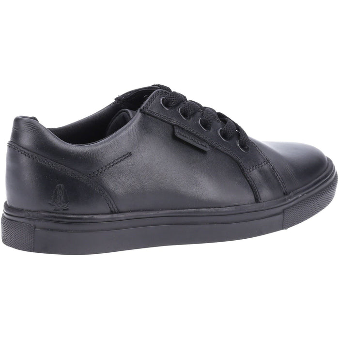 Hush Puppies Sam Junior Black Leather Lace-Up Shoes