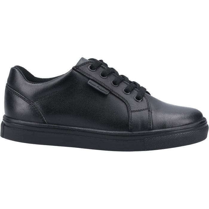 Hush Puppies Sam Junior Black Leather Lace-Up Shoes