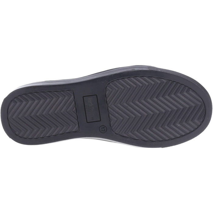 Hush Puppies Sam Junior Black Leather Lace-Up Shoes