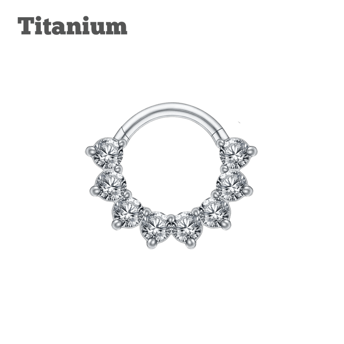khawla titanium hinged hoop steel color earring