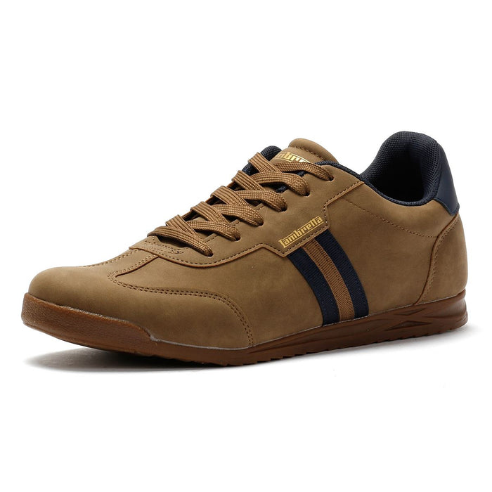 Lambretta Tackle Men's Taupe/Navy Trainers