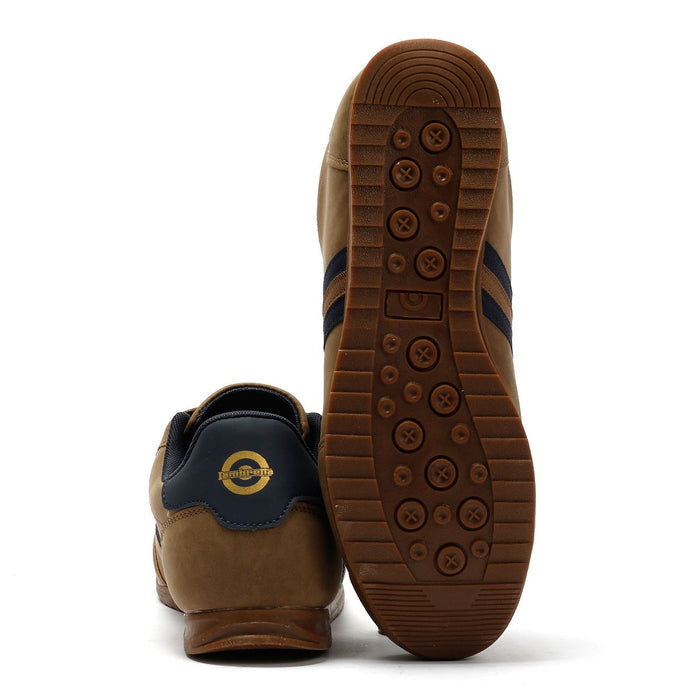 Lambretta Tackle Men's Taupe/Navy Trainers