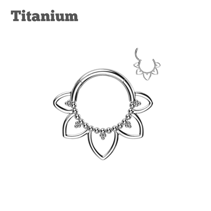 steel color mandala titanium hinged hoop ear piercing jewelrymandala titanium hinged hoop steel color earring for tragus