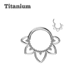 steel color mandala titanium hinged hoop ear piercing jewelrymandala titanium hinged hoop steel color earring for tragus