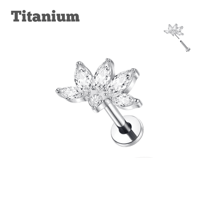 new dawn titanium threadless labret steel color earring