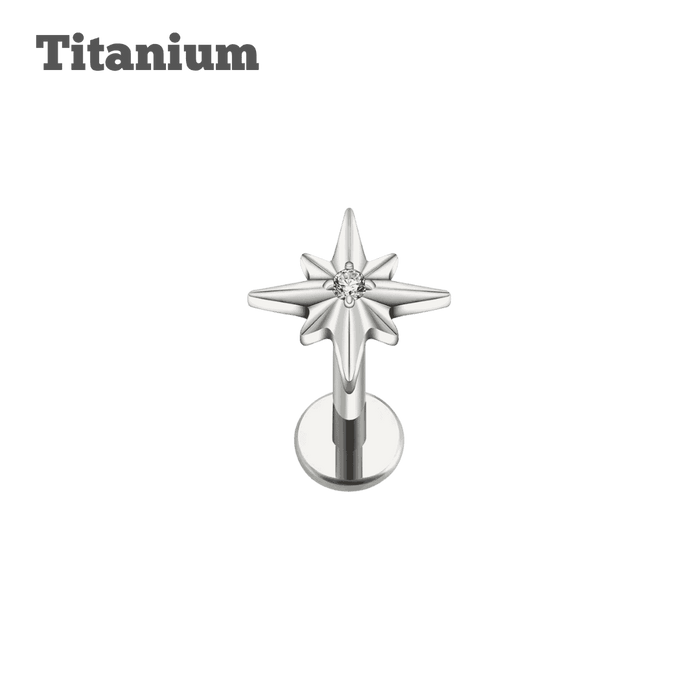 steel color titanium earring threaded labret