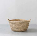 Palm Leaf Laundry Basket Low Oval