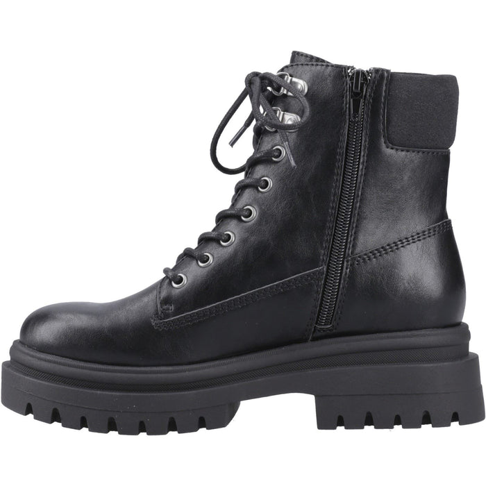 Rocket Dog Danie Faux Leather Women's Black Heeled Mid Calf Boots