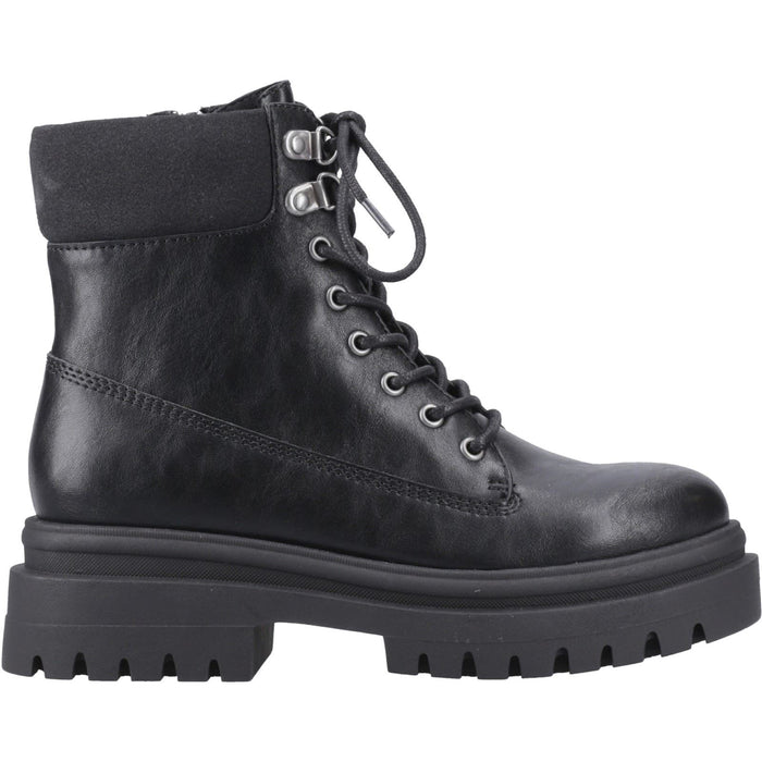 Rocket Dog Danie Faux Leather Women's Black Heeled Mid Calf Boots