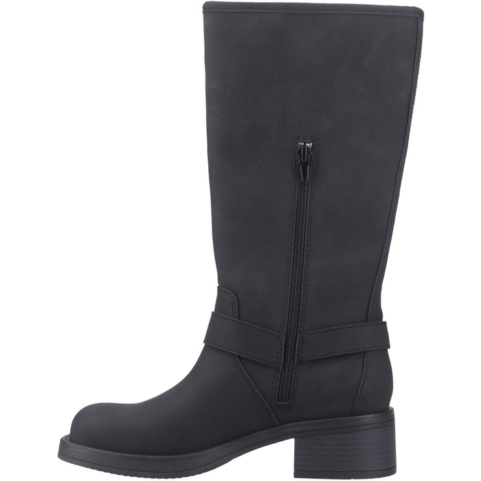 Rocket Dog Nash Faux Leather Women's Black Heeled Knee High Boots