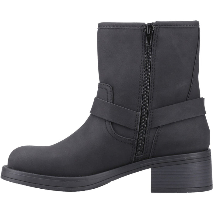 Rocket Dog Nino Faux Leather Women's Black Heeled Ankle Boots
