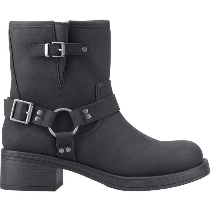 Rocket Dog Nino Faux Leather Women's Black Heeled Ankle Boots