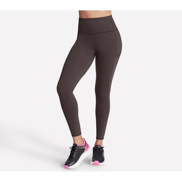 Skechers GOWALK FL HW Legging Nylon Women's Brown Sports Leggings
