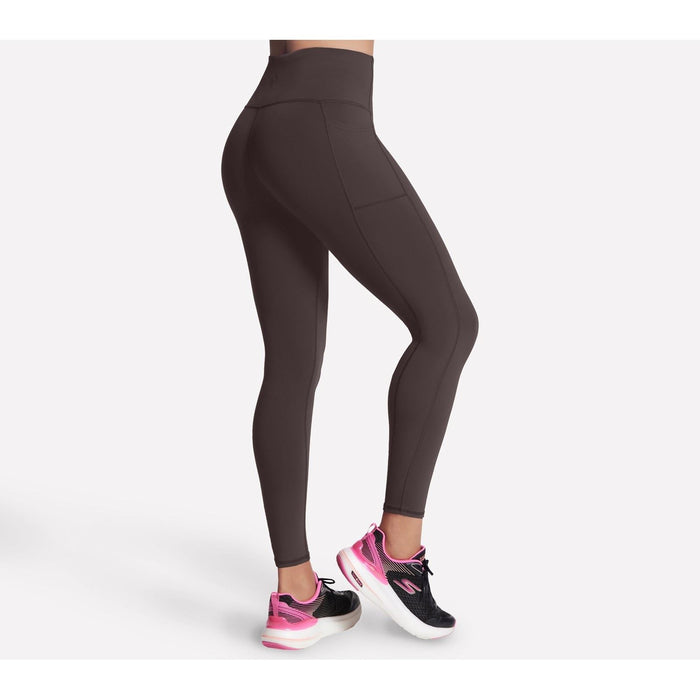 Skechers GOWALK FL HW Legging Nylon Women's Brown Sports Leggings