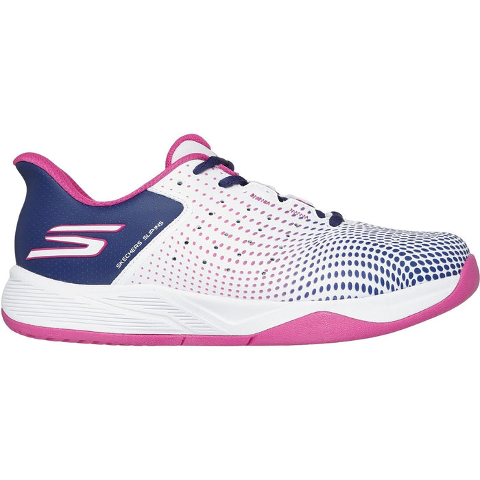 Skechers Slip-ins Relaxed Fit Viper Court Reload Womens White/Navy/Pink Trainers