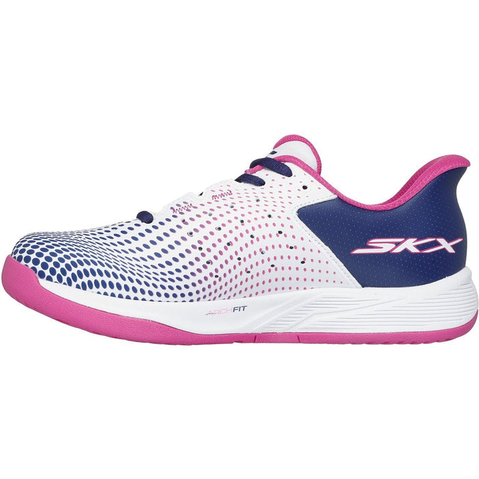 Skechers Slip-ins Relaxed Fit Viper Court Reload Womens White/Navy/Pink Trainers