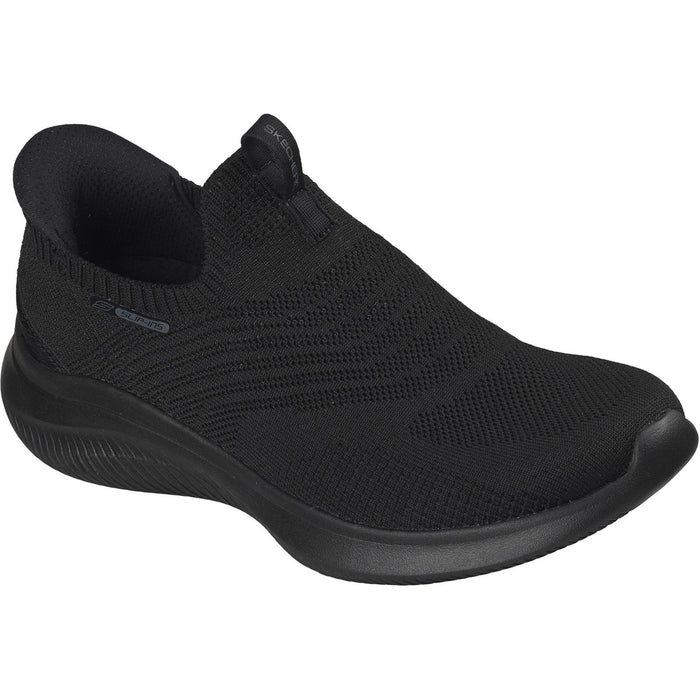 Skechers Ultra Flex 4.0 Pure Dream Textile Women's Black Knit/Trim Trainers